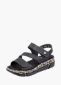 Rieker Damen Riemchensandalen Schwarz 136411 2