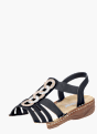 Rieker Damen Riemchensandalen Schwarz 136421 2