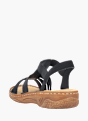Rieker Damen Riemchensandalen Schwarz 136421 3
