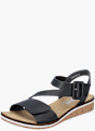 Rieker Damen Keilsandaletten Schwarz 136428 1