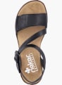Rieker Damen Keilsandaletten Schwarz 136428 3