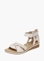 Rieker Damen Keilsandaletten Beige 136432 2