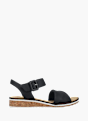Rieker Damen Keilsandaletten Schwarz 136434 1