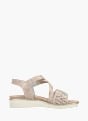 Rieker Damen Keilsandaletten Taupe 136437 3