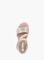 Rieker Damen Keilsandaletten Taupe 136437 4