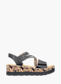 Rieker Damen Keilsandaletten Schwarz 136441 1