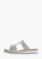 Rieker Damen Pantoletten Blau 136461 3