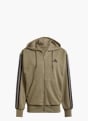 adidas Essentials 3-Streifen French Terry Kapuzenjacke Grün 132450 1
