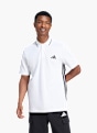 adidas Essentials 3-Streifen Piqué Poloshirt Weiß 142646 2