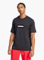 adidas Essentials Linear Single Jersey T-Shirt Schwarz 142480 2