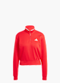 adidas Essentials Color Pop French Terry Crop Quarter-Zip Originals Jacke Rot 132674 1