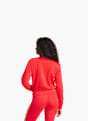 adidas Essentials Color Pop French Terry Crop Quarter-Zip Originals Jacke Rot 132674 3