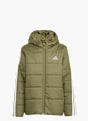 adidas Essentials 3-Streifen gefütterte Kinderjacke Grün 142224 1
