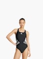 adidas Logo C-Back Badeanzug Schwarz 132000 2