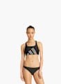 adidas Big Bars Bikini-Set mit C-förmigem Rücken Schwarz 132001 2