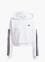 adidas Essentials 3-Streifen French Terry Quarter-Zip Hoodie Weiß 142269 1