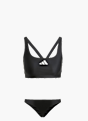 adidas 3-Streifen V-Back Bikini Schwarz 132430 1