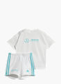 adidas MERCEDES - AMG PETRONAS FORMULA ONE TEAM DNA KIDS T-SHIRT UND SHORTS SET Weiß 143356 1