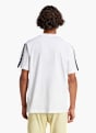adidas Essentials 3-Streifen Single Jersey T-Shirt Weiß 141421 3