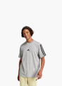 adidas Essentials 3-Streifen Single Jersey T-Shirt Grau 131995 2