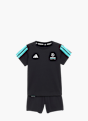 adidas MERCEDES-AMG PETRONAS FORMULA 1 TEAM DNA BABY KURZARM-JOGGINGANZUG Schwarz 157275 1