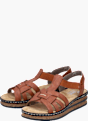 Rieker Damen Keilsandaletten Braun 143642 4