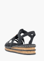 Rieker Damen Keilsandaletten Schwarz 137275 3