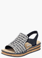 Rieker Damen Keilsandaletten Schwarz 137280 2