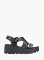 Rieker Damen Keilsandaletten Schwarz 137350 1
