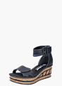 Rieker Damen Keilsandaletten Schwarz 131280 2