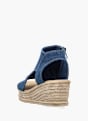 Rieker Damen Keilsandaletten Blau 137363 3