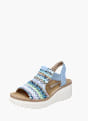 Rieker Damen Keilsandaletten Blau 137377 2