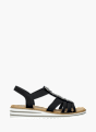 Rieker Damen Keilsandaletten Schwarz 136375 1