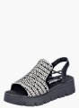 Rieker Damen Keilsandaletten Schwarz 136380 2