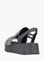 Rieker Damen Keilsandaletten Schwarz 136380 3