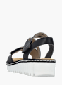 Rieker Damen Keilsandaletten Schwarz 136390 3