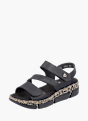 Rieker Damen Riemchensandalen Schwarz 136411 2