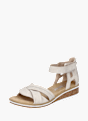 Rieker Damen Keilsandaletten Beige 136432 2