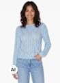 PIECES Strickpullover Hellblau 122947 1