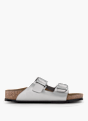 Birkenstock Flache Pantolette Silber 92405 2
