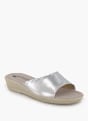 Wellness Flache Pantolette Silber 92758 1