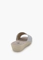 Wellness Flache Pantolette Silber 92758 5