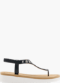 Graceland Žabkové sandále čierna 26309 1
